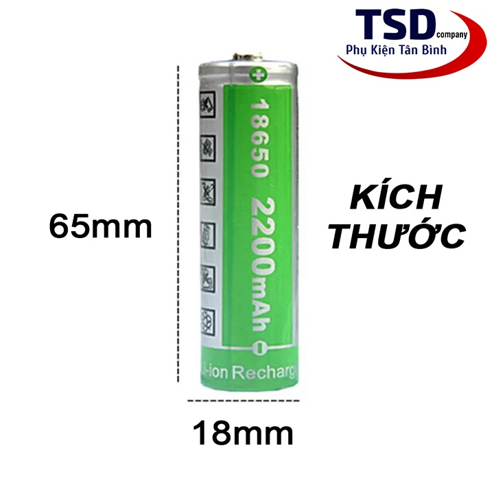 Pin Sạc Lithium-ion 18650 4.2V 2200mAh