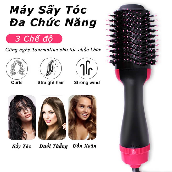 Lược Sấy Tóc và Làm Phồng Tóc 2 Trong 1 ONE STEP, Tạo Kiểu Tóc đa năng, Uốn duỗi tóc nhanh chóng
