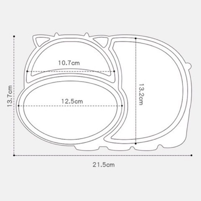 Khay ăn dặm silicon, đế hút bàn chống đổ