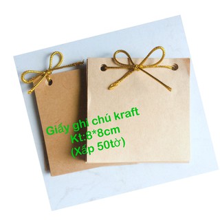 2 XẤP GIẤY NOTE KRAFT (XẤP 50 TỜ)