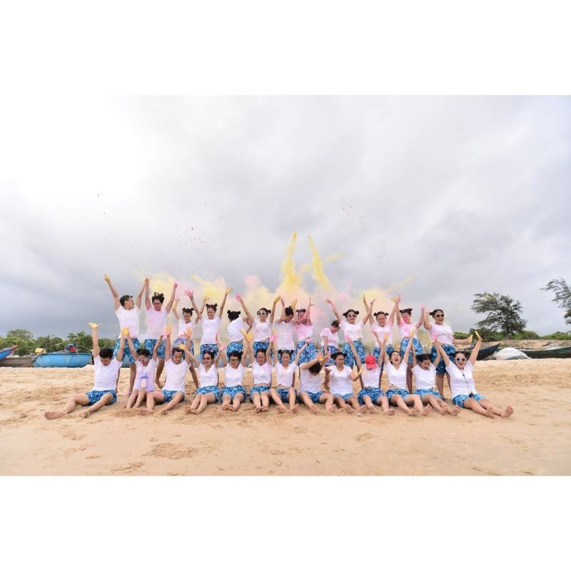 Quần chụp kỷ yếu lớp, quần đôi nam nữ, gia đình đi biển (ảnh thật) hàng có sẵn số lượng lớn, chất kate thái mềm mịn