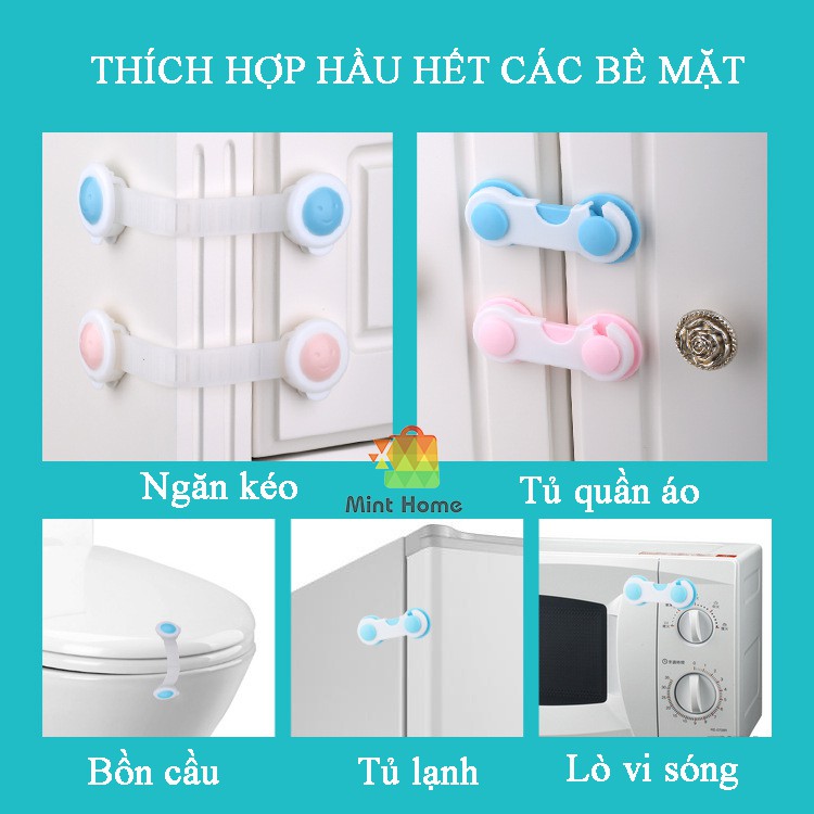 Khóa cửa tủ lạnh mini giá rẻ, khóa gài tủ vải đựng quần áo, tủ nhựa, tủ giày gỗ thông minh, ngăn kéo, lò vi sóng