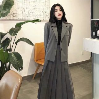 (L124) [Sẵn set Nâu size S] Set suit nữ hàng order có hai Size S M