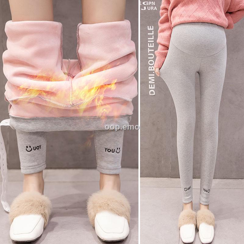 Quần Legging Dày Dặn Mặc Ngoài Bụng Thời Trang Thu Đông Cho Phụ Nữ Mang Thai
