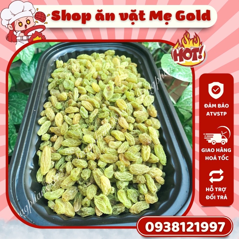 Mứt nho khô xanh sấy dẻo chua ngọt