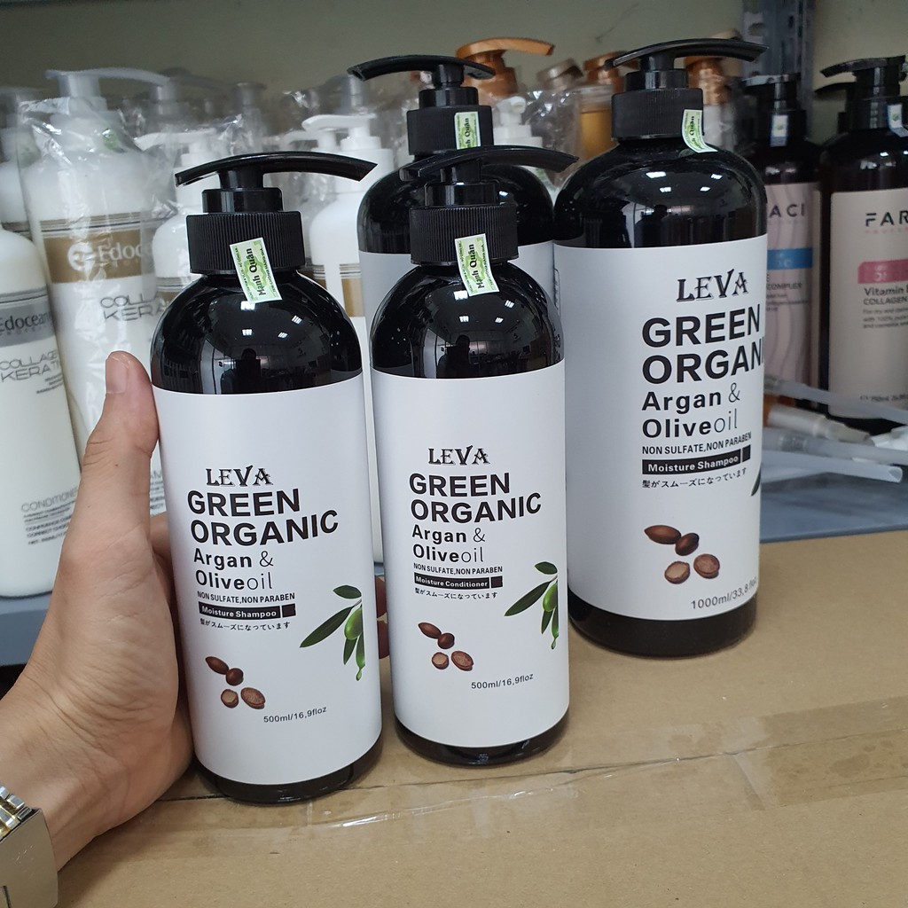 Dầu gội GREEN ORGANIC phục hồi tóc hư tổn khô sơ kiềm dầu sạch gàu, hương thơm nước hoa cặp gội xả 100ml chính hãng