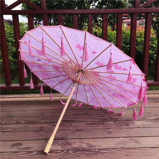 Ô dù lụa giả cổ trang tua ngắn order phần 1