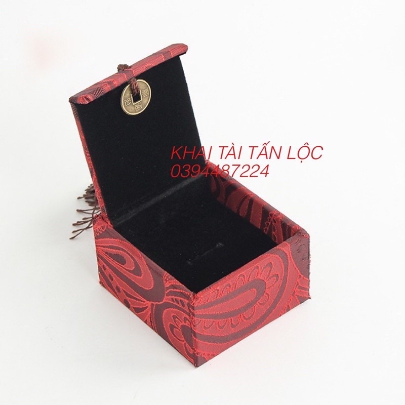 Hộp gấm vuông nhỏ 6,5x6x3,5 cm phong thủy tphcm
