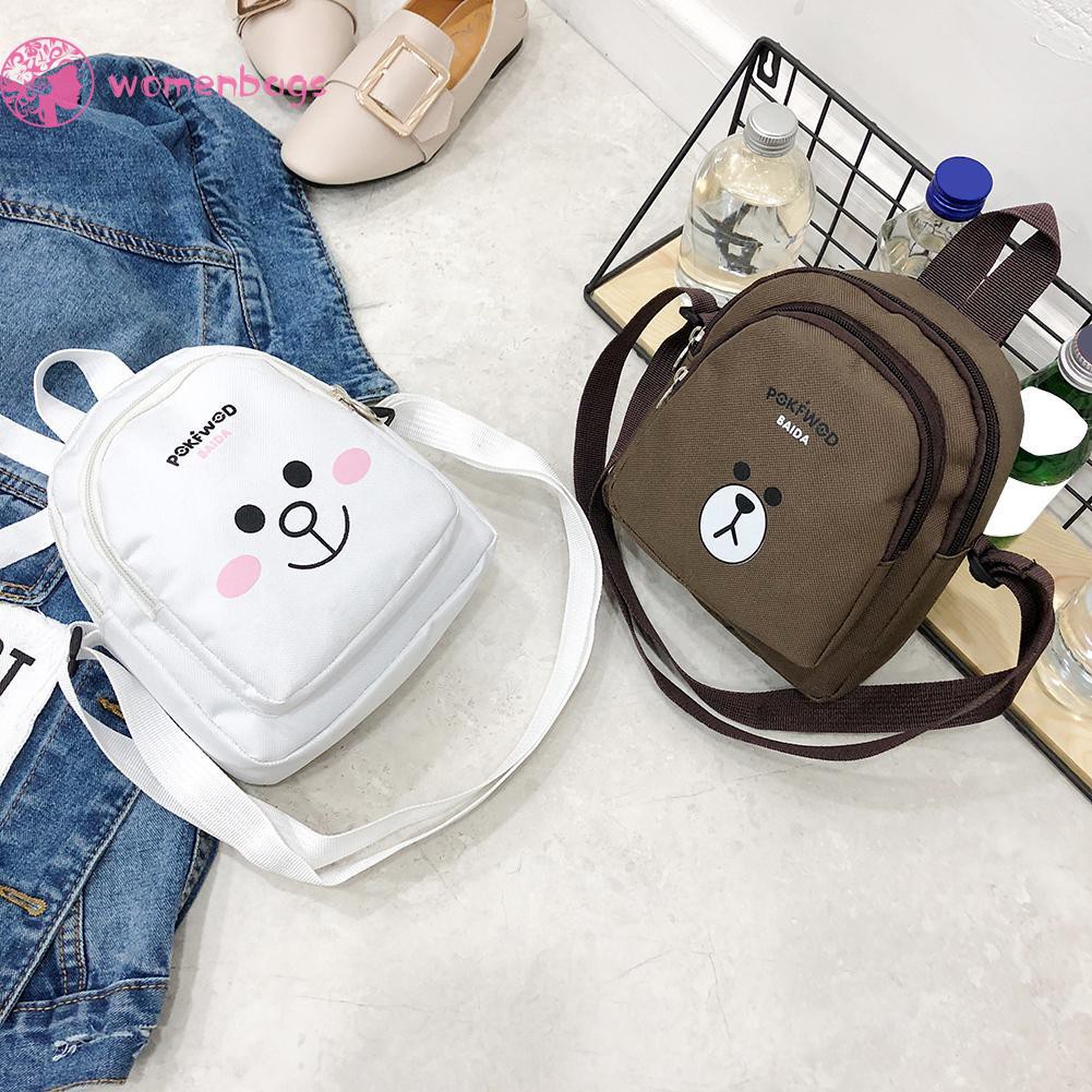 Túi Đeo Chéo Nylon Họa Tiết Hoạt Hình