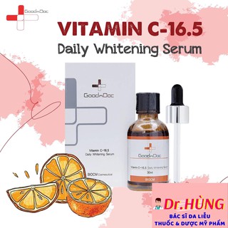 ✅[Chính Hãng] SERUM VITAMIN C 16,5% Goodndoc 30ml- Sáng Da, Mờ Thâm, Giảm Nám