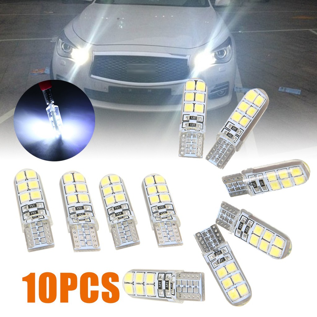 Set 10 đèn led siêu sáng xe hơi T10 2835