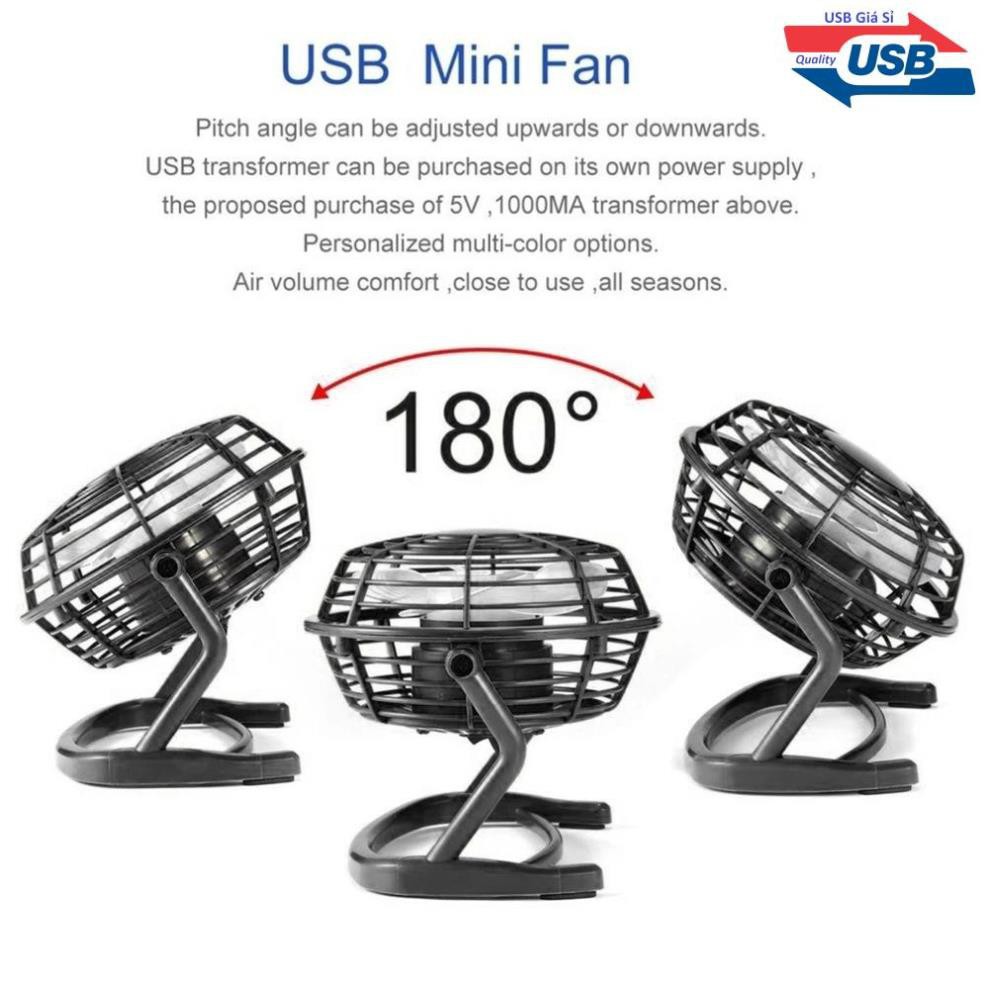 Quạt mini 4 cánh ít tiếng ồn có dây cắm USB chất lượng cao