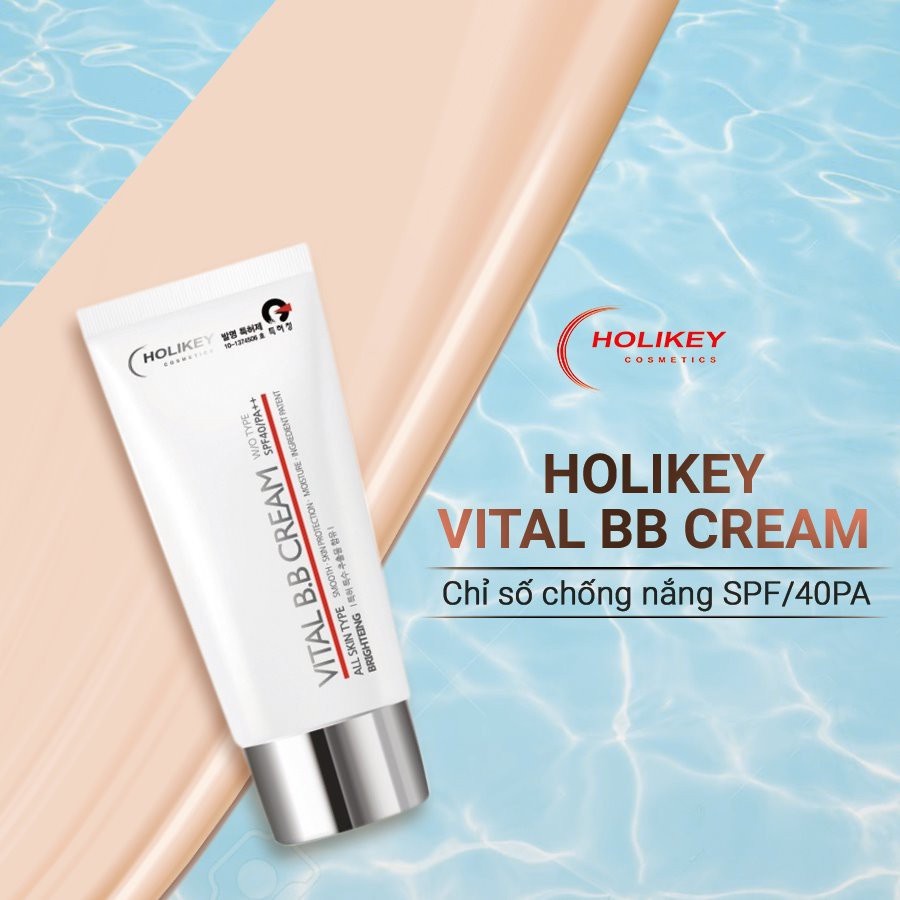 Kem Nền Trang Điểm, Chống Nắng Bảo Vệ Da & Chống Lão Hóa Holikey Vital BB Cream SPF /40 PA++ 50ml