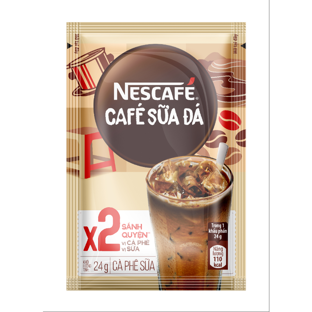 Cà phê sữa NESCAFÉ (Hộp 10 gói x 24 g)