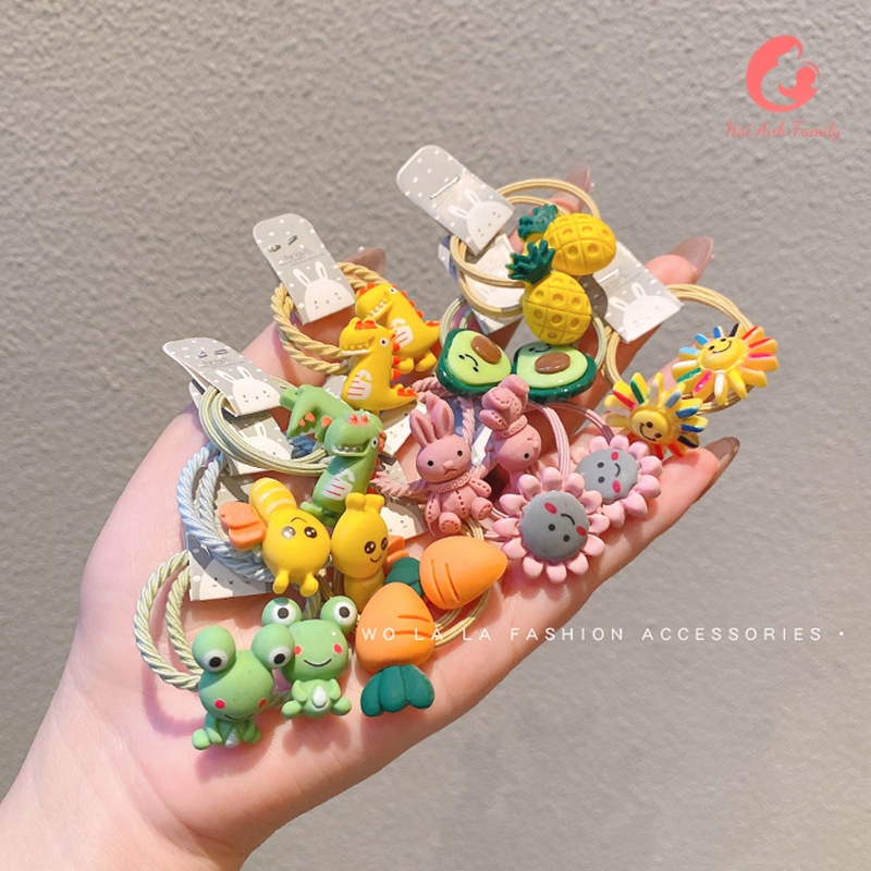 Set 2 dây buộc tóc hình nơ xinh xắn cho bé - Hải Anh Family
