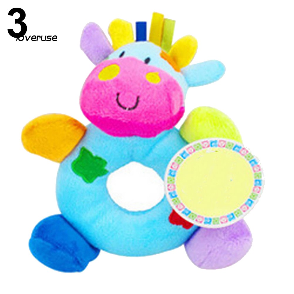 WJ_Baby Kid Child Plush Soft Stuffed Animal Hand Bell Wrist Rattle Educational Toy