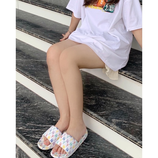 Dép MLB quai ngang mono 3 màu nam nữ