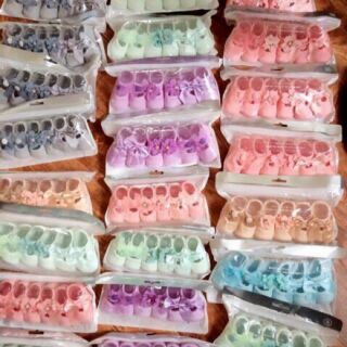 Set 3 đôi tất nơ len cho bé gái