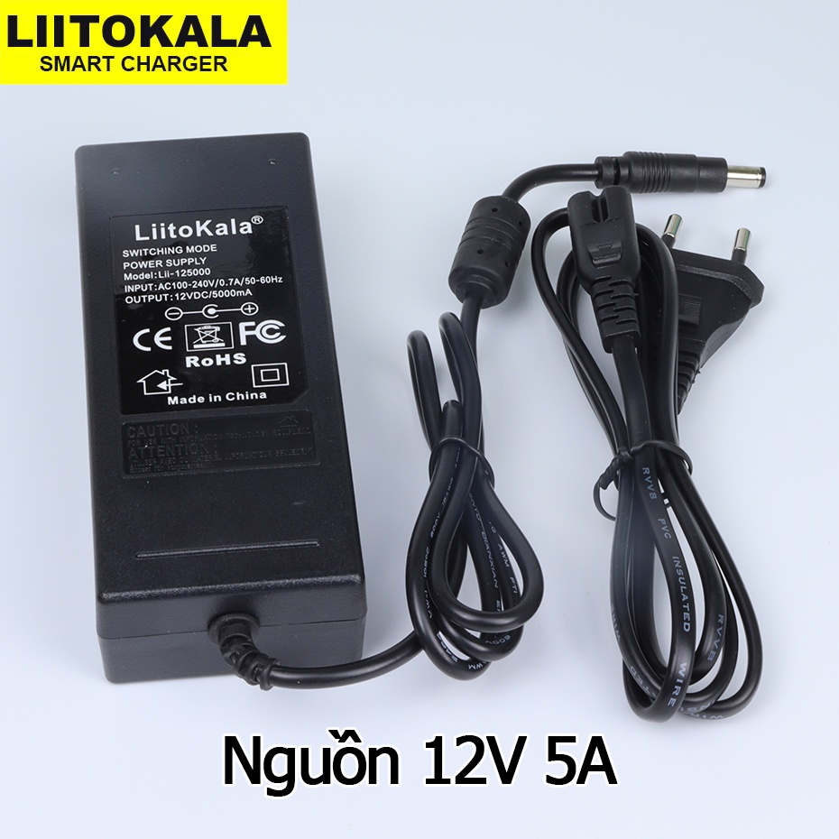 Bộ sạc và test pin đa năng Liitokala Lii-600 Pin NiMH Lithium 18650 3.7V 18350 18500 21700 25500 26650 AA AAA