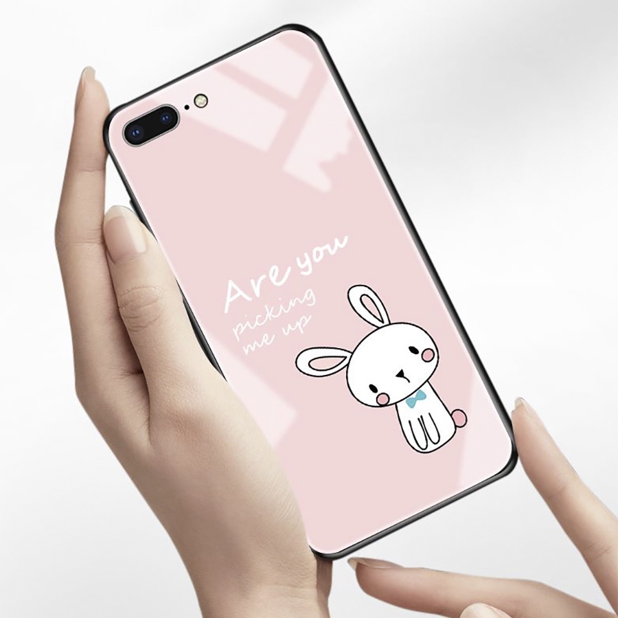 Ốp lưng iphone kính thỏ và heo case 14 14plus 13 pro max 12 promax 11 mini 6 6s 7 8 plus x xr xs