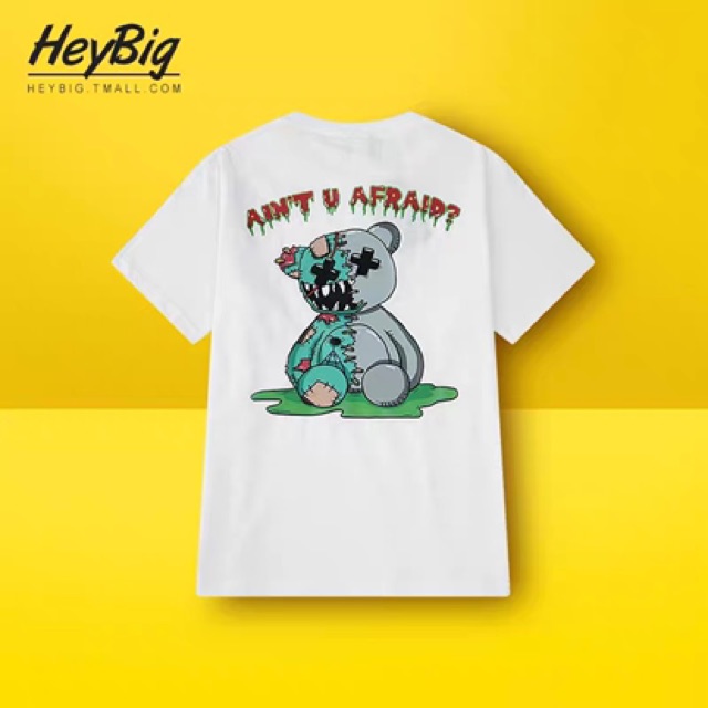 🍑 ÁO THUN TAY LỠ FORM RỘNG FREESIZE 75Kg in GẤU BEAR 2 MẶT 🐻 | BigBuy360 - bigbuy360.vn
