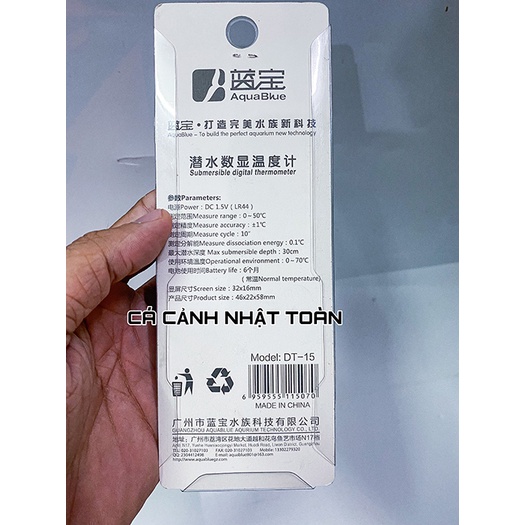 NHIỆT KẾ ĐIỆN TỬ AQUA BLUE DT-15 CHO HỒ BỂ CÁ CẢNH