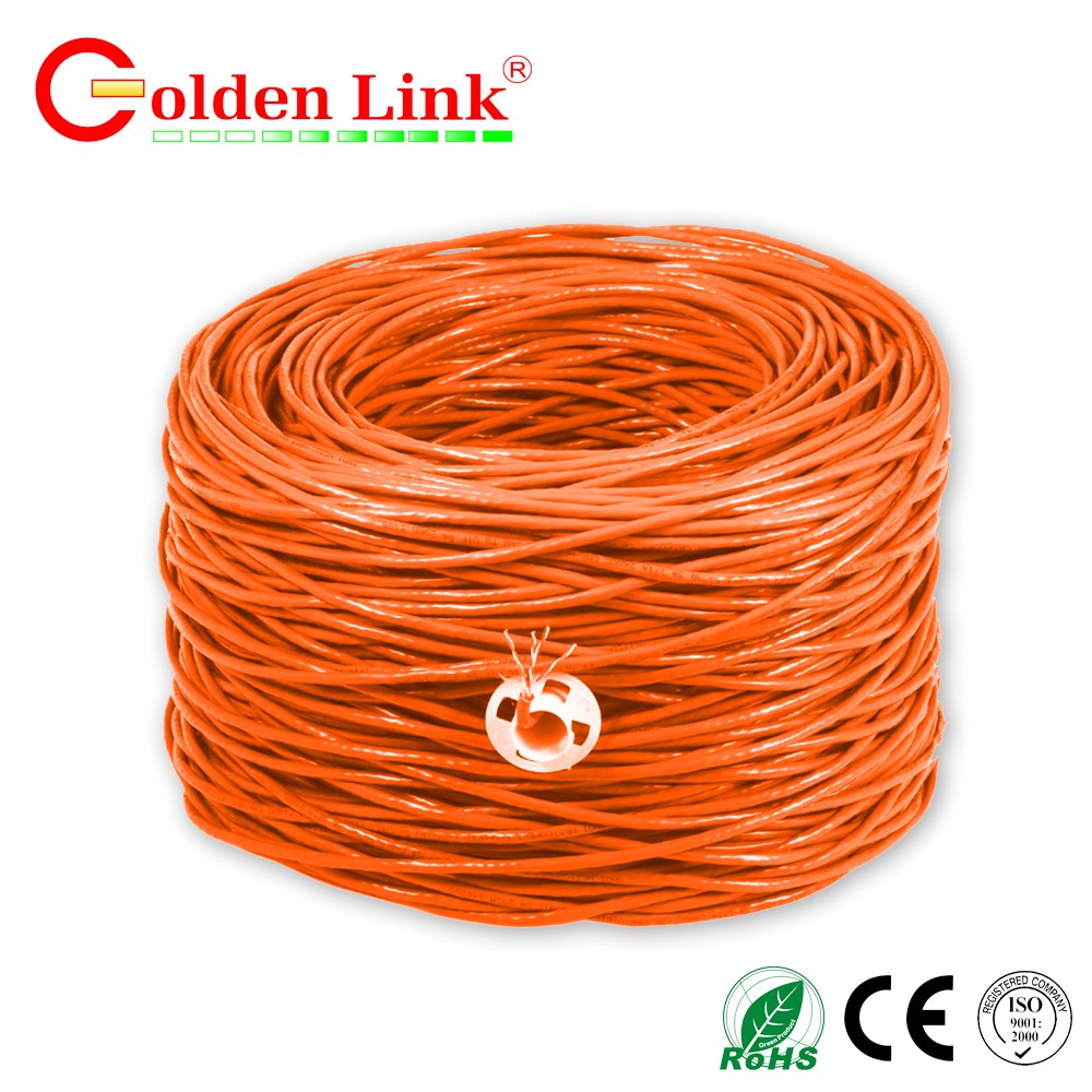 Thùng cáp mạng LAN UTP CAT 5E Golden Link Platinum Taiwan màu cam (305M)