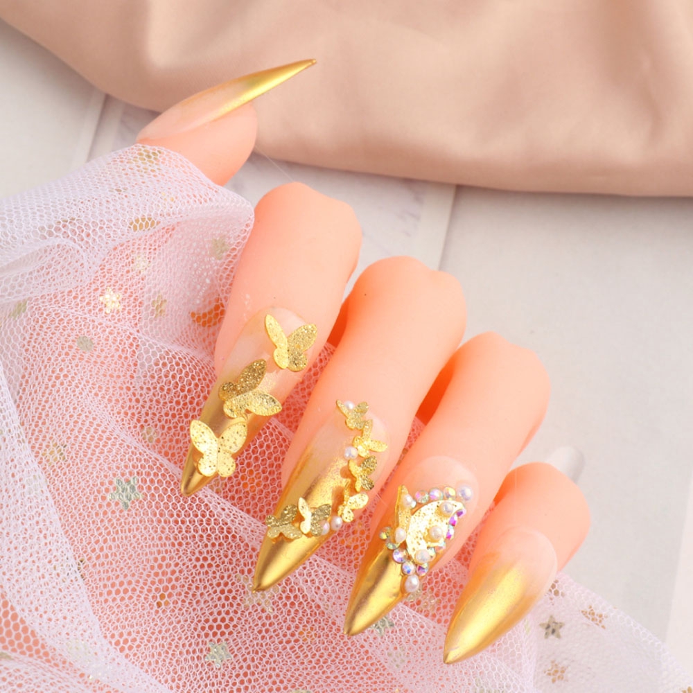 JUNE Metal Decals Slices Glitter Studs|Nail Art Decoration
