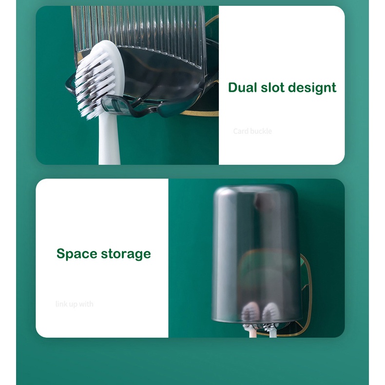 Mới Giá Đỡ Bàn Chải Đánh Răng 2 Móc Dán Tường Tự Dính Không Để Lại Dấu Vết Đa Năng Cho Phòng Tắm