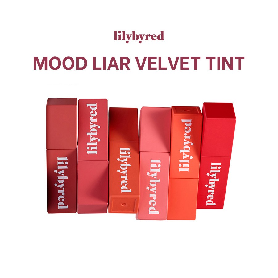 Son kem lì Lilybyred Mood Liar Velvet Tint Lên Màu Chuẩn, Mịn Môi