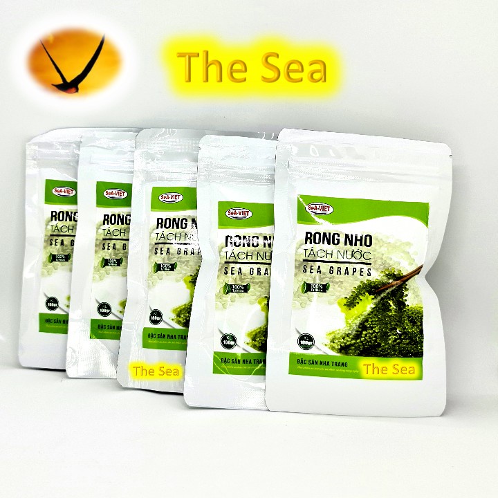 Rong nho tách nước Sea Việt gói 100g, tác dụng của rong nho, bảo quản rong nho, cách ăn rong nho ngon kèm sốt mè rang