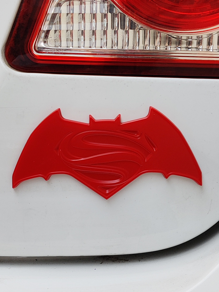 Miếng Dán Trang Trí Xe Hơi/Mô Tô Hình logo Batman 3D Bằng Kim Loại Chất Lượng Cao
