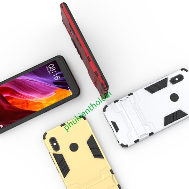 Redmi Note 5 Pro / Note 5 ốp lưng chống sốc Iron Man Iring cao cấp giá đỡ xem phim