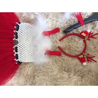 Combo 2 bờm+ 2 váy Noel bé lớn