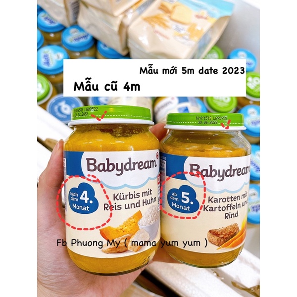 Mẫu mới 𝗛𝗮̀𝗻𝗴 𝗮𝗶𝗿 Date 2023 tuỳ vị Hũ dinh dưỡng ăn dặm BabyDream Đức