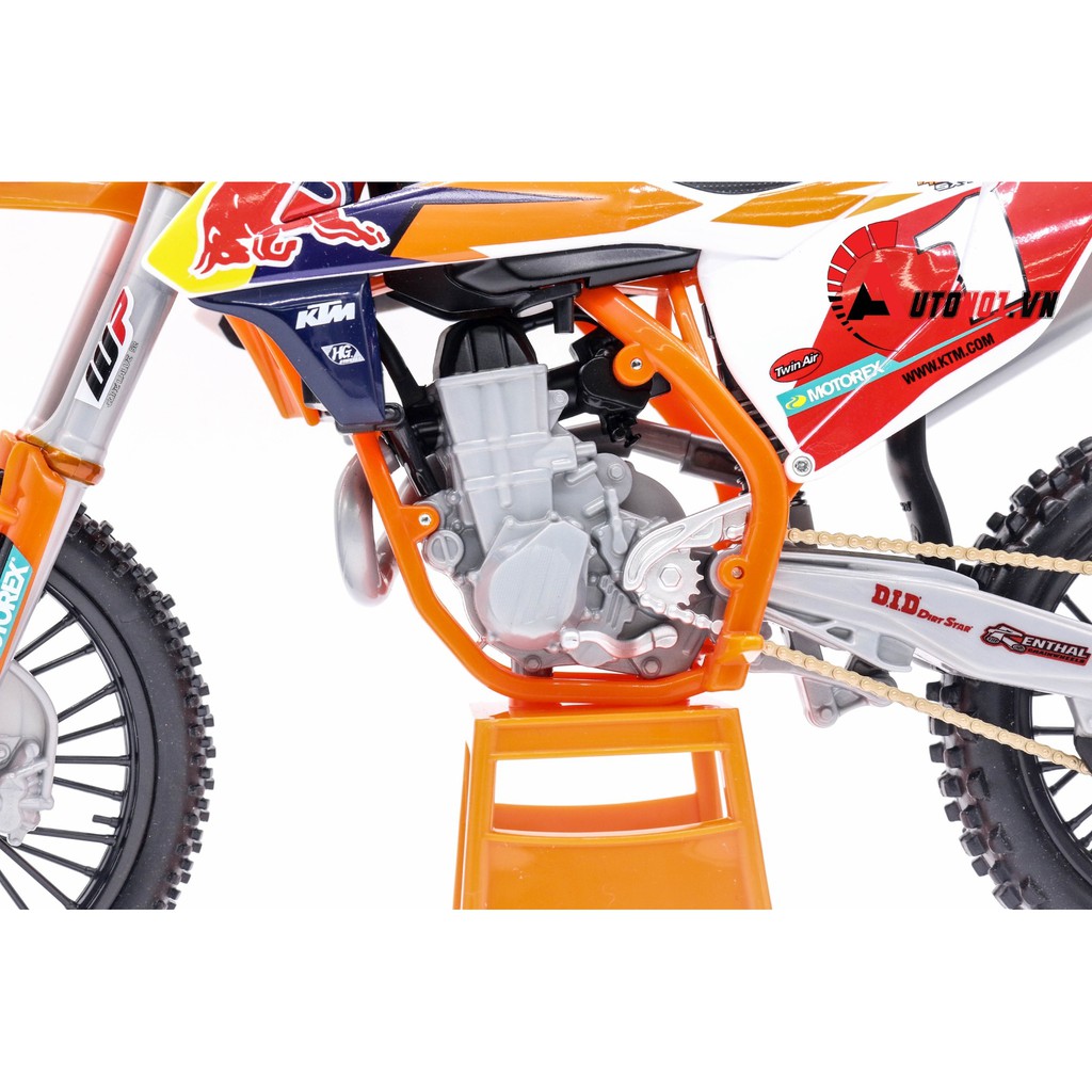 MÔ HÌNH XE ĐỊA HÌNH OFFROAD KTM 450 SX-F NUMBER 01 REDBULL 1:6 MAISTO 5421