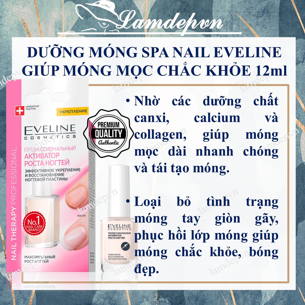 Sơn dưỡng mọc móng Spa Nail Eveline 12ml