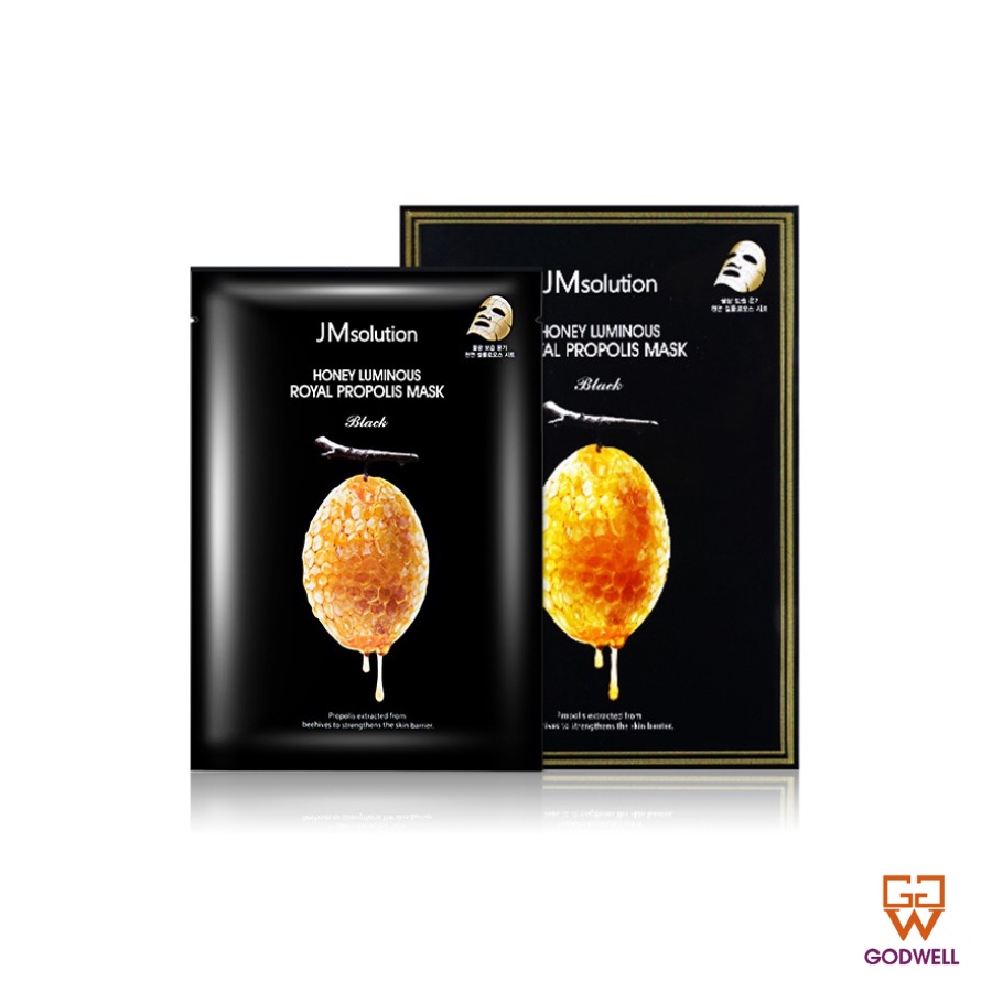 Mặt Nạ JM Solution Honey Luminous Royal Propolis Mask Black