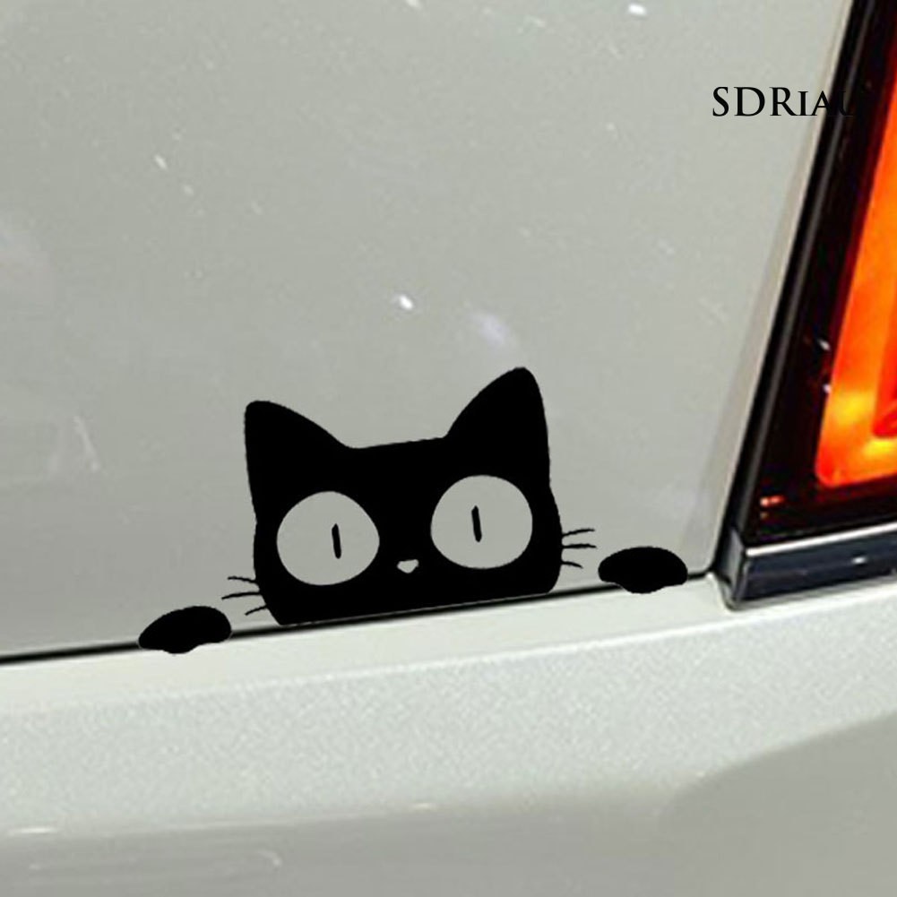 Miếng Dán Trang Trí Xe Ô Tô Hình Chú Mèo Phản Quang