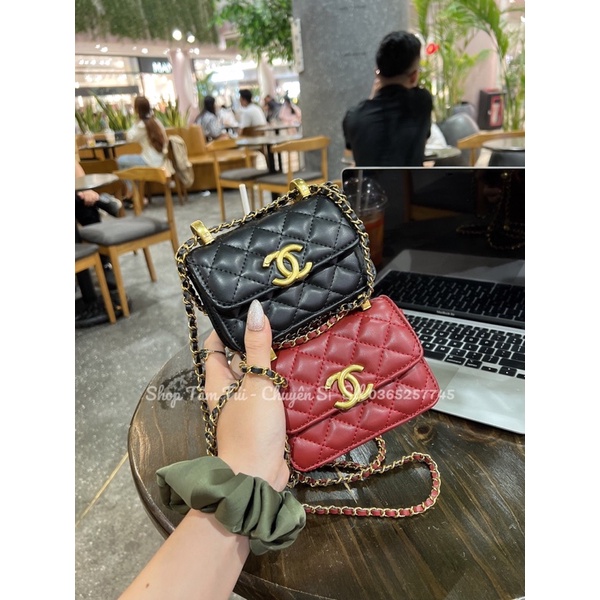 Túi xách cha n el 2 chuông hot hit ảnh thật shop chụp