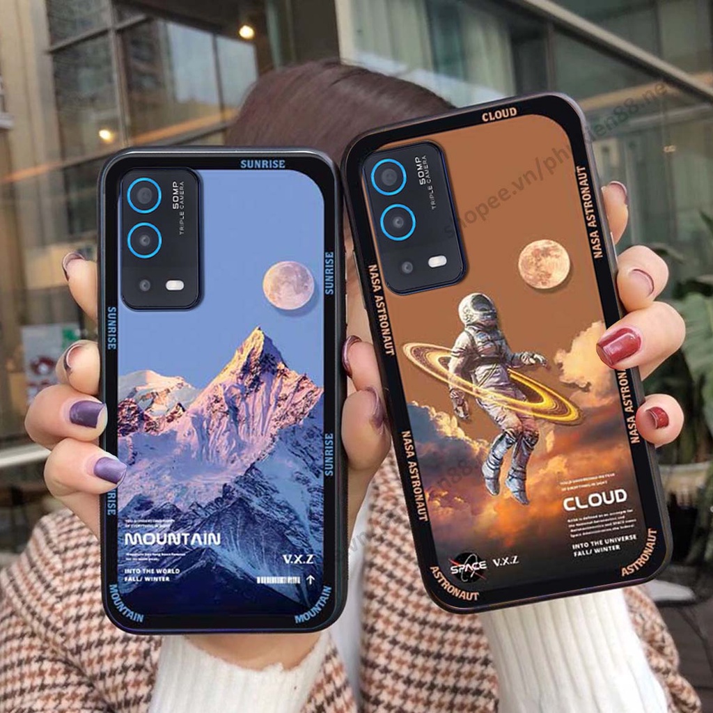 Ốp Oppo A54 / A55 hình vũ trụ, mountain, cloud phong cách cá tính