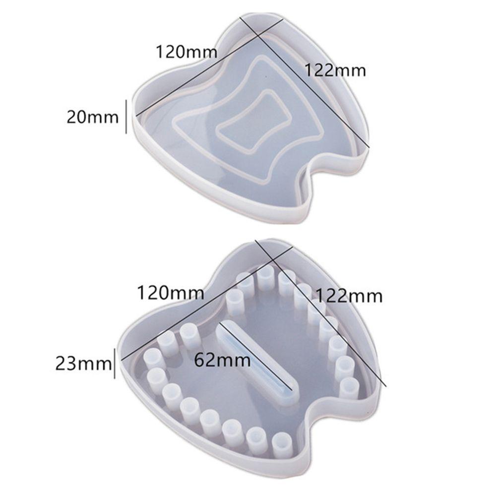 MUVAKO Khuôn Làm Giá Đỡ Răng Sữa Em Bé Chất Liệu Resin Trong Suốt