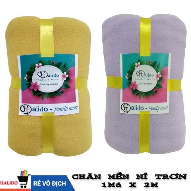 Chăn Mền Nỉ Trơn Cao cấp Thái Lan – HALIDO – Kích thước 1m6x2m – Trọng lượng250-600gr
