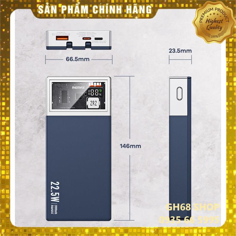 Sạc Dự Phòng Remax 5 in 1 RPP-189 20.000mAh , Hỗ trợ sạc nhanh 22.5W