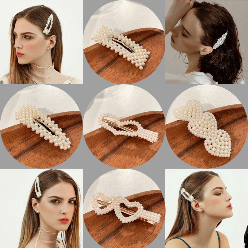 Kẹp Tóc Đính Ngọc Trai Nhân Tạo Phong Cách Hàn Quốc Xinh Xắn Cho Nữ