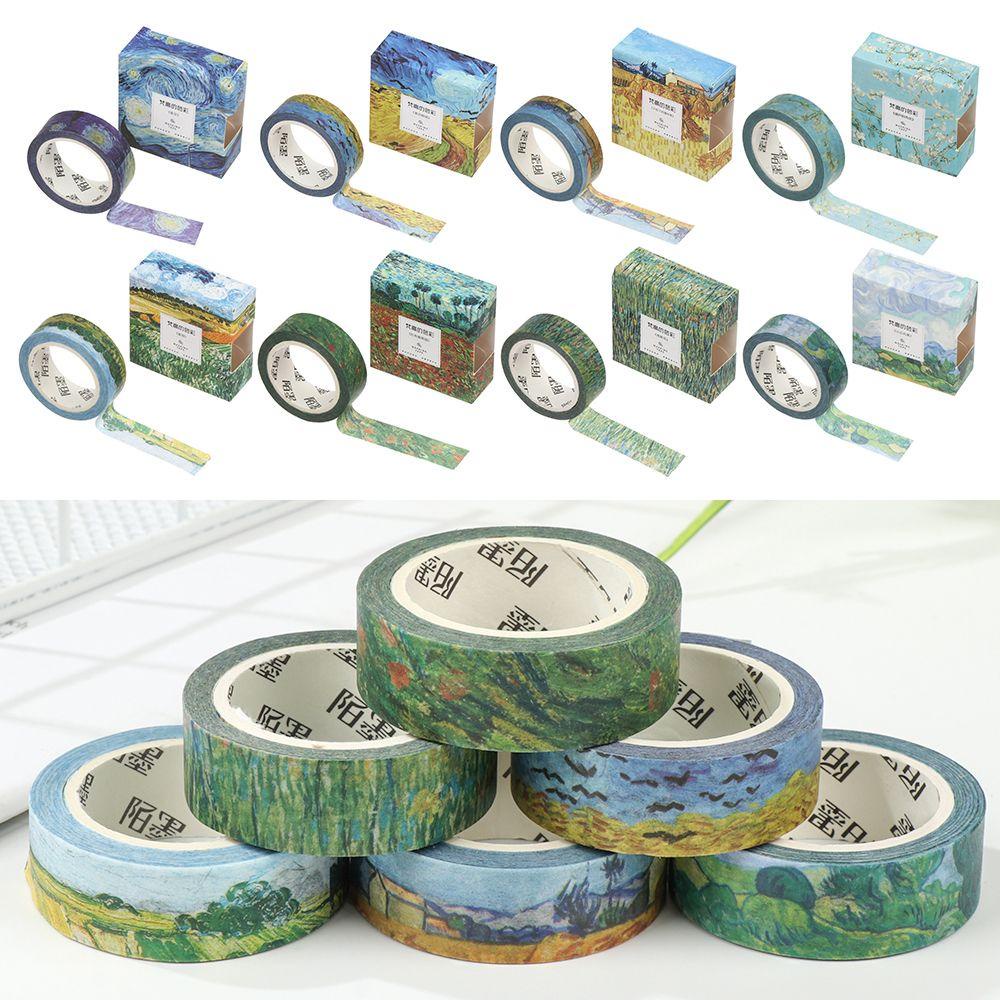 PISTA Giấy Dán Hình Tranh Van Gogh Trang Trí Sổ Tay DIY