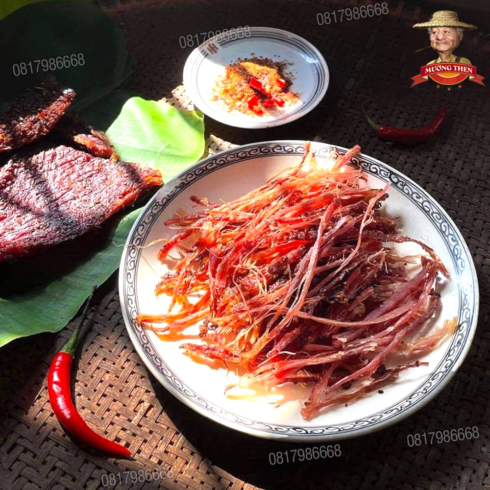 Thịt Lợn Bản Gác Bếp Tây Bắc Chuẩn Mường Then  Thịt Heo Sấy Gác Bếp