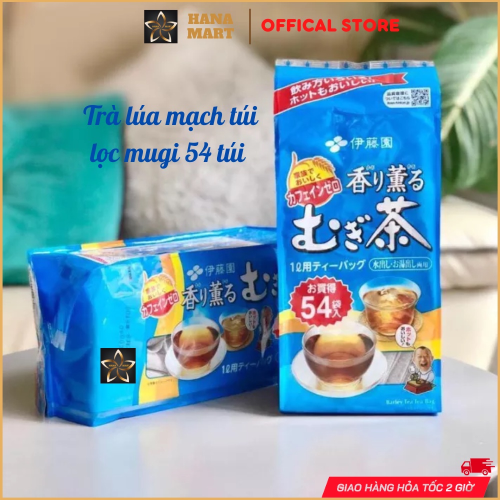 Trà lúa mạch túi lọc mugi 54 túi nội địa Nhật Bản