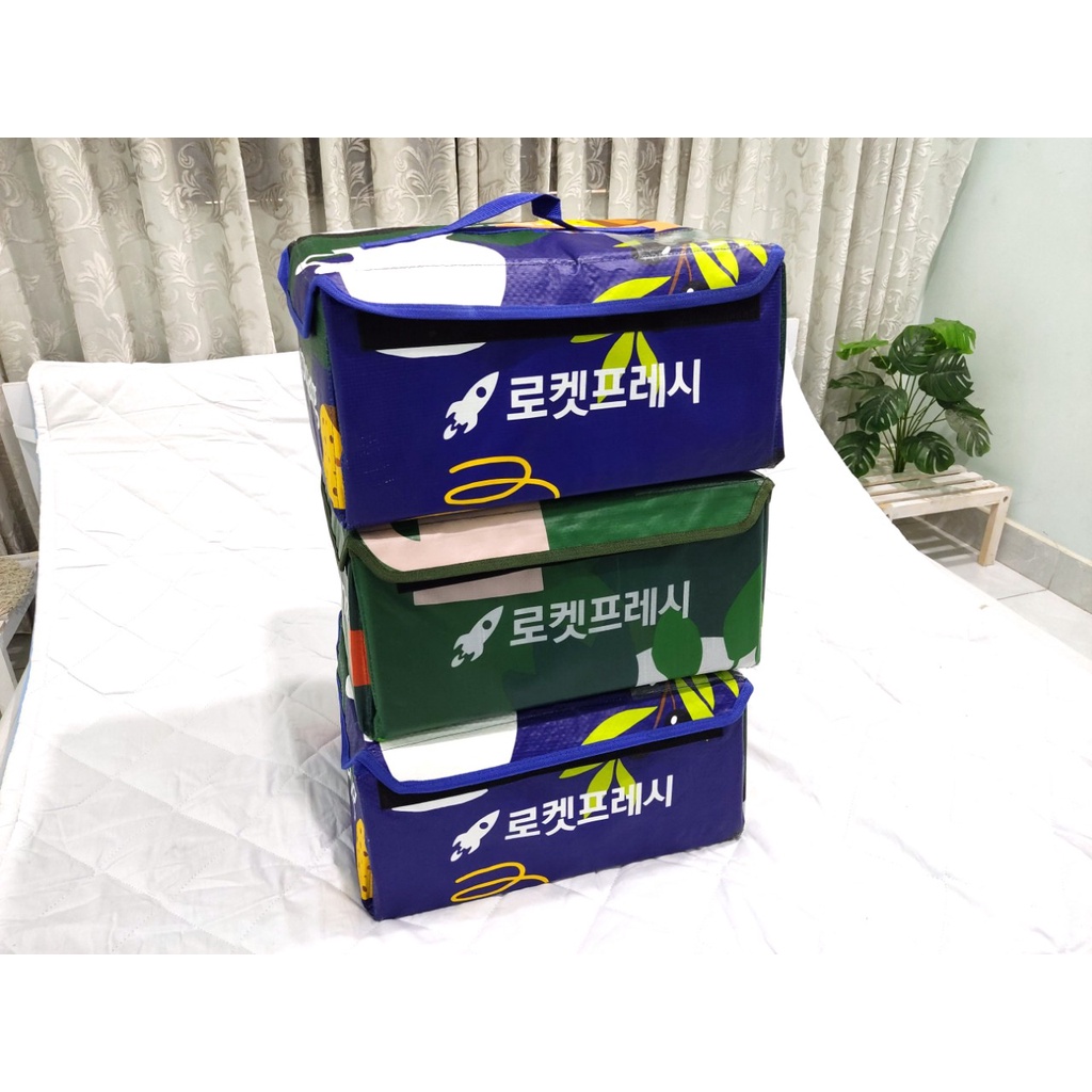 Thùng - Túi Giữ Nhiệt Gấp Gọn Siêu Tiện Lợi cao cấp - KOREA (hàng xuất dư) đựng đồ ăn, thực phẩm, chống thấm.