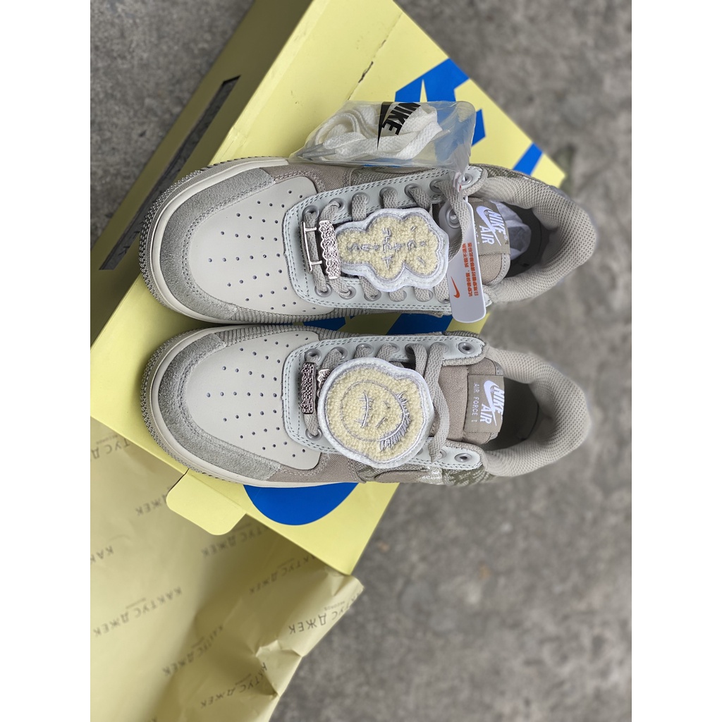 [HÀNG FULL BOX + BILL] Giày Thể Thao/ Sneaker Nam Nữ AF1 Travis Scott Grey White Trắng Xám Bản Trung Cao Cấp | BigBuy360 - bigbuy360.vn